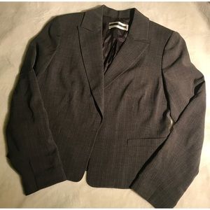 Grey striped women's blazer
